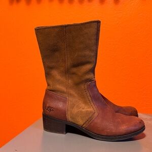 UGG Women's Chestnut Suede and Leather Boots